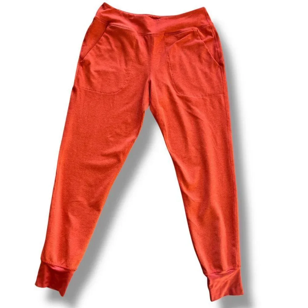 rabbit Women's Pockets Burnt Orange Joggers Jogalongs Summer Fig Size Small
